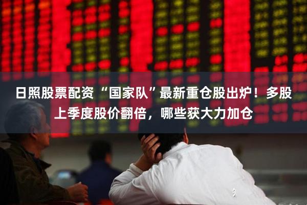 日照股票配资 “国家队”最新重仓股出炉！多股上季度股价翻倍，哪些获大力加仓